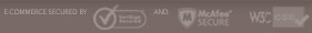 VeriSign Secured, McAfee Secure, W3C CSS compliant